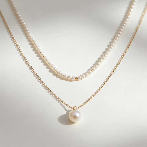 Layered Delicate Gold Chain Necklace